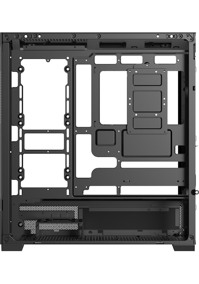Zoko Alpha 7x120mm Argb Fan+kontrolcü+kumanda Pc Boş Siyah Kasa