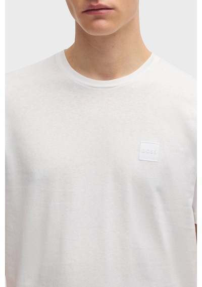 Boss Erkek T Shirt 50508584 100 Beyaz Beyaz