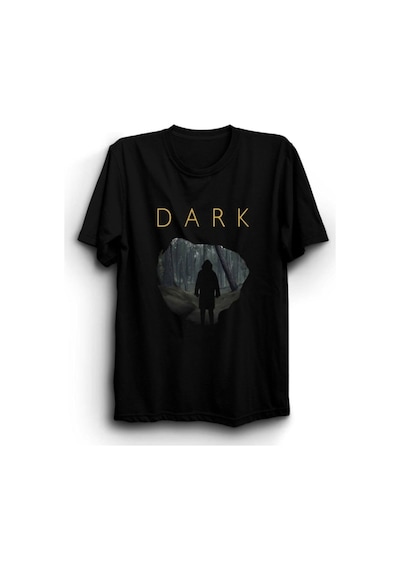 Siyah Dark Baskılı Tişört SIYAH