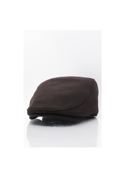 Külah Erkek Şapka Kahve Kışlık Trend Flat Cap Yün Kasket - Standart Kahverengi