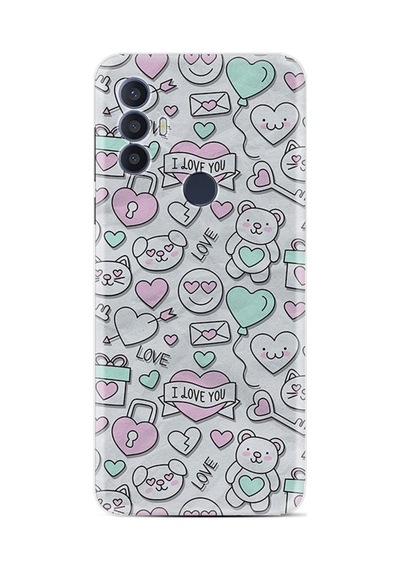 Tcl 30 Se Kılıf Excode Resimli Desenli Silikon Platinium Series I Love You 1882