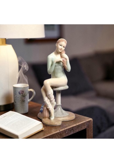 Dekoratif Balerin Biblo Wise Veronese Zarif Dans Figürü Porselen Obje 18 Cm .