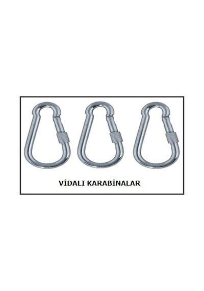Vidalı Karabina Vidali Karabina 8 MM 10 Adet