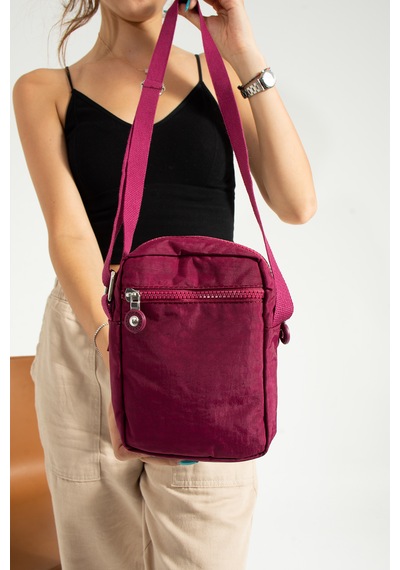 Nemo Bags Bordo Unisex Telefonluk, Cüzdan, Kartlık, Çapraz Askılı Omuz Çantası, 18x13cm Bordo