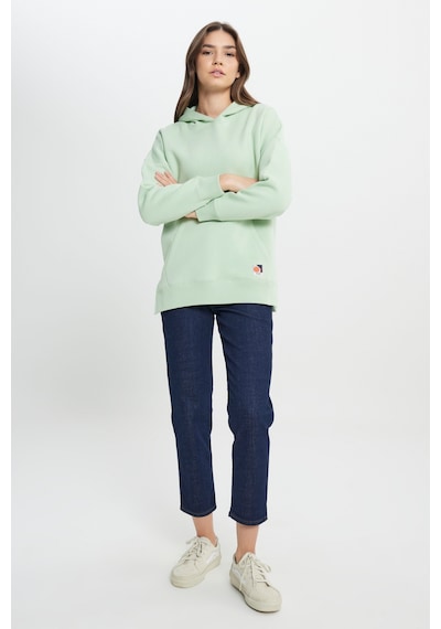 Loose Fit Rahat Kesim Kapüşonlu İçi Polarlı Gri Sweatshirt W242706032 Açık Gri