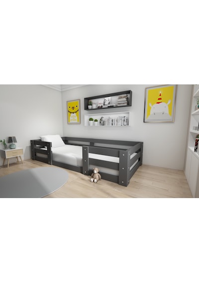 Herseycik Ninnimo Montessori 90X190 Yatak Uyumlu Karyola Y13-4 Antrasit
