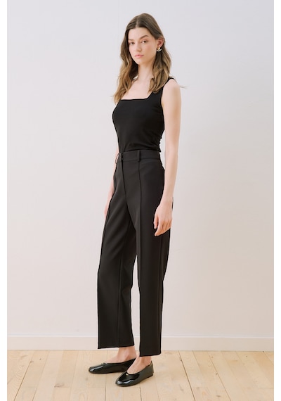 Manuka Kısa Paça Straıght Pantolon Siyah Ss26pnt00022-01