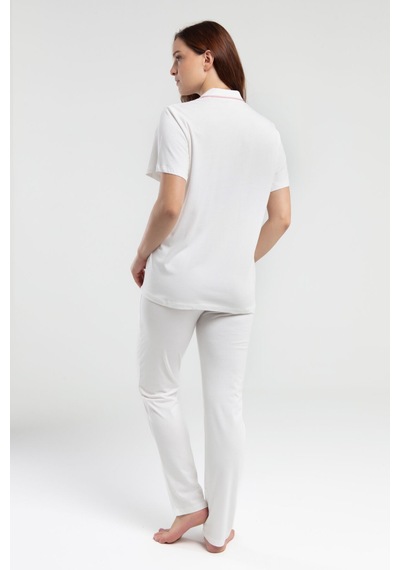 Pierre Cardin Kadın Krem Gömlek Pijama Pc7715-s-v4 Krem
