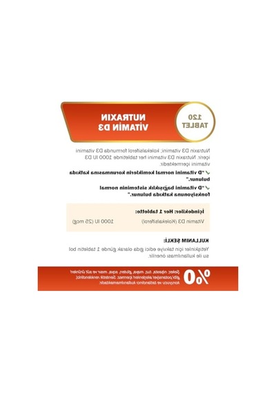 D3 Vitamini Takviye Edici Gıda 1000 Iu, 120 Tablet
