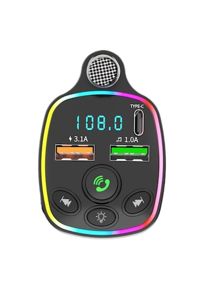 Bluetooth 5.0 Fm Transmitter Çift Usb 3.1a Pd Hızlı Şarj