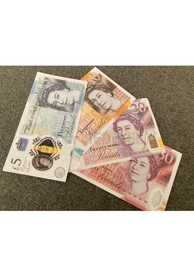 400 ADET KARMA 5-10-20-50 STERLİN BANKNOT POUND PARA GEÇERSİZ