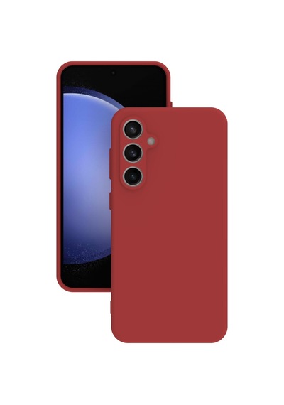 Samsung Galaxy Uyumlu S23 Fe Kılıf Kamera Korumalı Silikon Rubber Arka Kapak Kırmızı