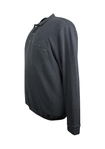 Erkek Büyük Beden Geniş Kalıp Polo Yaka Selanik Sweat Antrasit Cp 001