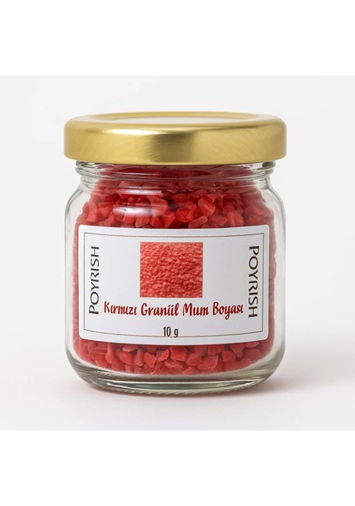 Kırmızı Granül Mum Boyası 10 Gr Renksiz