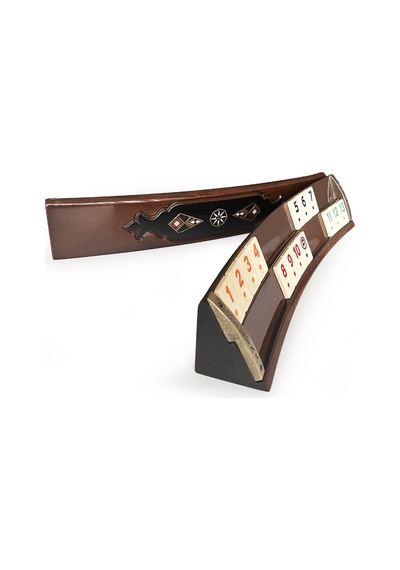 Helena Wood Art Mozaik İşlemeli Masif Ahşap Okey Seti Oval Takımı