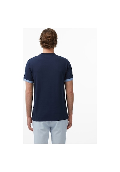 Lacoste Erkek Regular Fit Bisiklet Yaka Renk Bloklu Lacivert T-shirt
