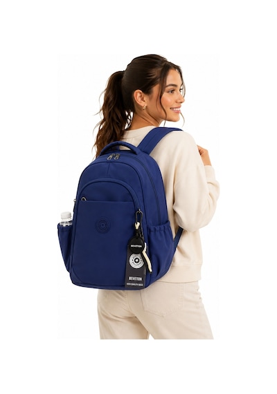 Su Geçirmez Kumaş Unisex Okul Çantası Lacivert Renk Okul Sırt Çantası 1650