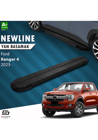 S-dizayn Ford Ranger 4 Newline Siyah Yan Basamak 203 Cm 2023 Üzeri A+ Kalite