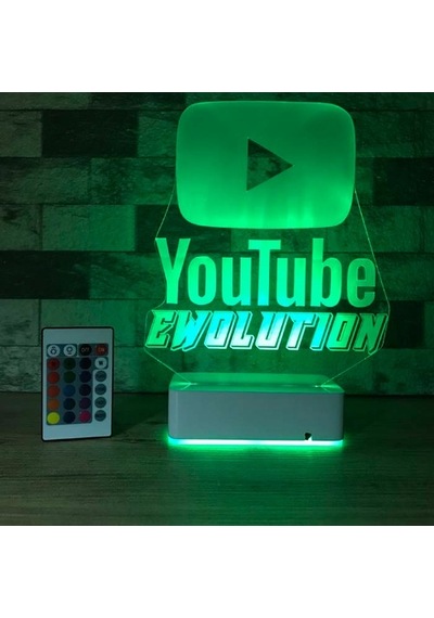 Kişiye Özel Youtube Masaüstü 3D Led Lamba