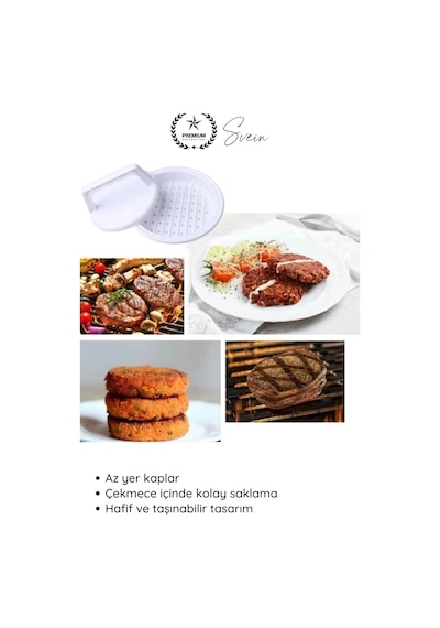 Kalıp Hamburger Köfte Presi Şekillendirici Kalıp Pratik Evde Burger Yapımı Kalıbı Aparatı Kolay Diğer