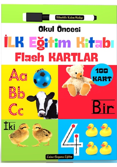 Okul Öncesi İlk Eğitim Kitabı Laminasyonlu Flash Kartlar
