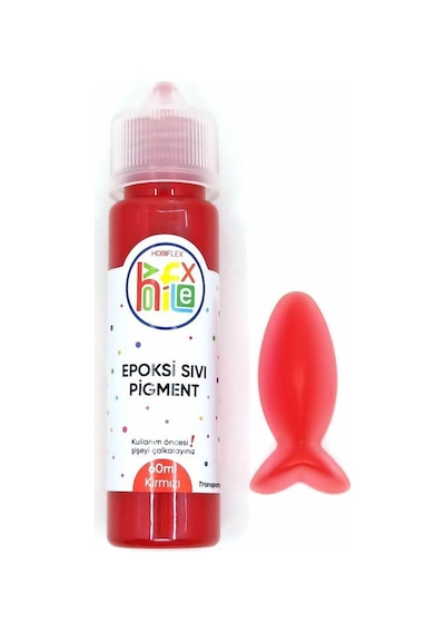 Sıvı Pigment Boya Transparan 60 Ml Kırmızı