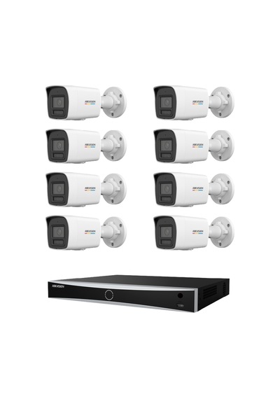 Hikvision 4 Mp 8 Kameralı Colorvu 3.0 Aı İp Güvenlik Kamera Seti Dahili Mikrofonlu