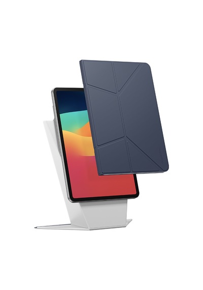 Apple Uyumlu iPad  Air 11 2025 M3 Kılıf Katlanabilir Magnetik Standlı Amazingthing Matte Pro Mag Folio Mavi