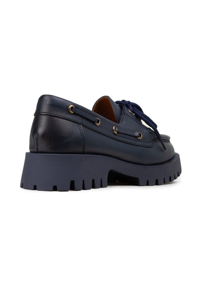 Deery Kadın Hakiki Deri Lacivert Marin Loafer - 02036zlcvc02