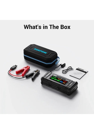 Tj18 Titan Seri 12000mah 2000a Bitmiş Aküyü Çalıştıran Jump Starter Taşınabilir Akü Takviye Cihazı