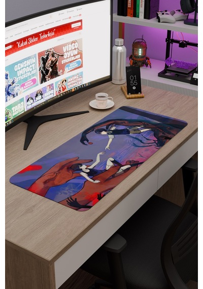 Omori Kaymaz Dikişli Kauçuk Oyuncu Mousepad V4 - 70x30 Xl Gaming Mouse Pad Fare Altlığı