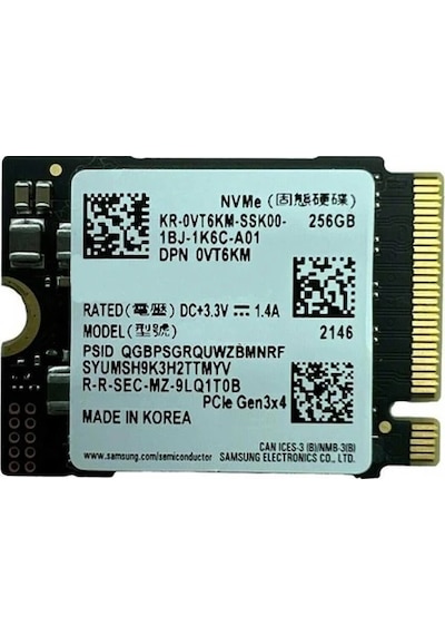 Samsung Pm9b1 2230 256gb M2 Nvme Gen4 3300/1250 Ssd Kutusuz