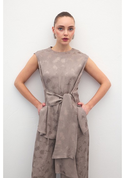 Sateen Camila Bluz - Vizon-137167 VİZON