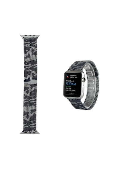 Ally Apple Watch Uyumlu   7-8 45mm 6-5-4 44mm Kayış Kordon Metal Milano Loop Kamuflaj 3-2-1 42mm- 5775