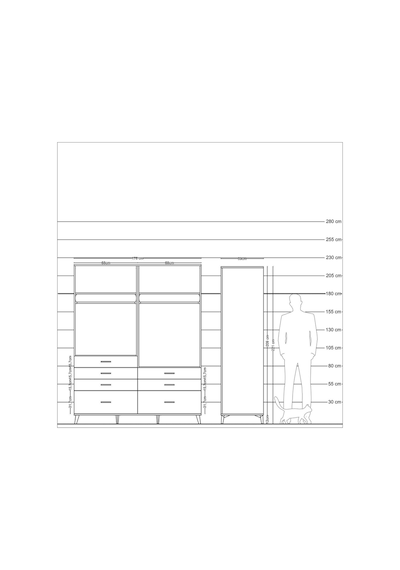 Kronos Gardrop 4 Raflı 7 Çekmeceli 2 Askılı 176x59x221 Antrasit-antrasit Antrasit Kronos Gardrop 4 Raflı 7 Çekmeceli 2 Askılı 176x59x221 Antrasit-antrasit Antrasit