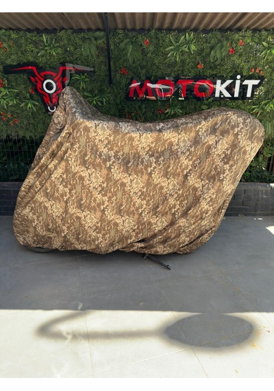 Army Kamuflaj Desenli Suya Ve Güneş Işınlarına Dayanıklı Motosiklet Brandası
