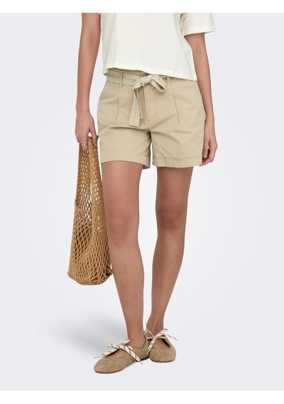 Only Onlazelea Mw Belt Chıno Shorts Pnt Kadın Beyaz Şort - 15370625