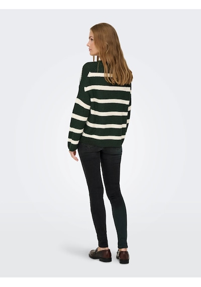 Jdy Jdyjusty L/s Stripe Pullover Kadın Kazak 15264902 Yeşil