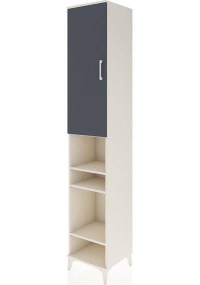 Hyperion Dolap 7 Raflı Tek Kapaklı 44x44x243 Aytaşı-antrasit Aytaşı