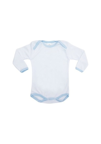 Pamuk Polyester Bebek Zıbını - Mavi Biyeli