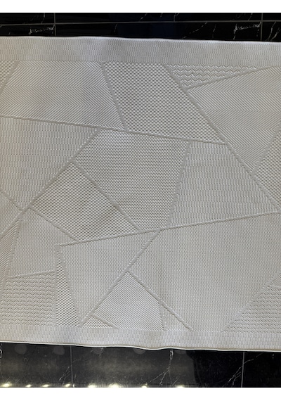 Eko Mono Mno Lux 01 White Hav Toz Vermez Kaymaz Tabanlı Şık Kilim Beyaz