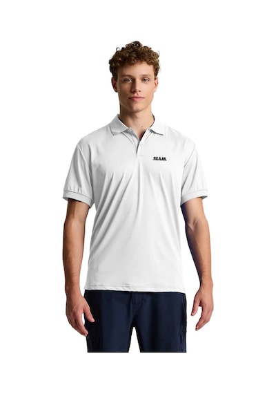 Slam Slam Tech Pique Polo Evo Erkek Beyaz Tişört W02 Beyaz