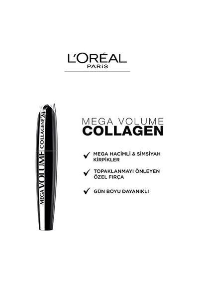 L'oreal Paris Mega Volume Collagene 24h Siyah Maskara 00