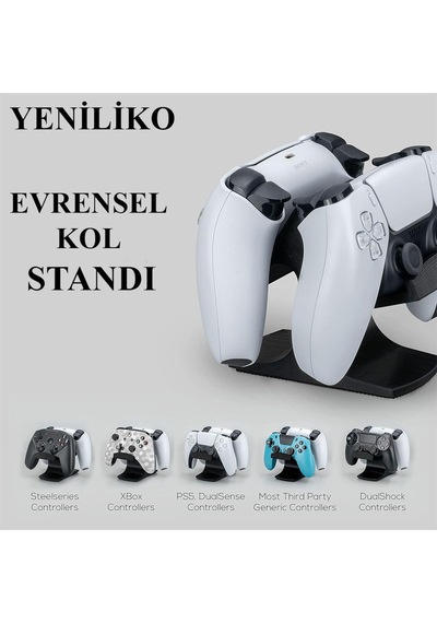 Çift Oyun Kumanda Standı - İkili Stand - Xbox One, Ps5, Ps4, Pc, Steelseries, Steam Evrensel Tasarım
