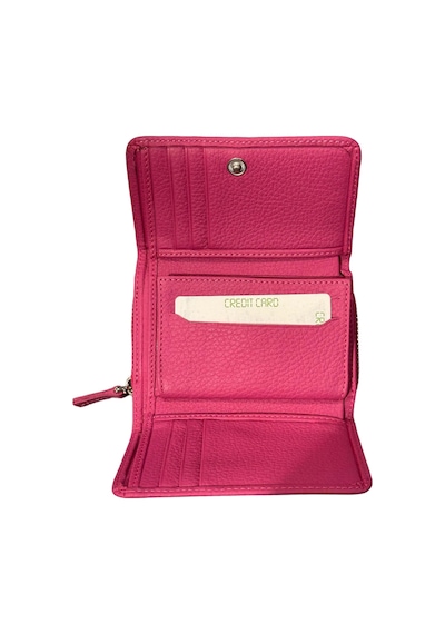 Monte Lui Unisex Hakiki Deri Cüzdan Pembe