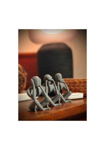 3'lü Set Meditasyon Modern Biblo Masa Üstü Biblo, Görmedim Duymadım Bilmiyorum Hean Speak See 86471033