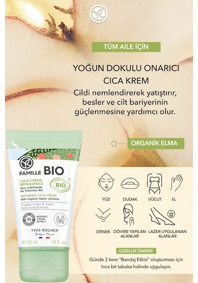 Organik İçerikli Cildi Nemlendirici, Yatıştırıcı Ve Besleyici Krem 50 Ml
