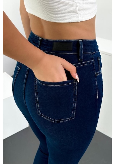 HLT Jeans Kadın Blue Black Süper Skinny Fit Esnek Likralı Yüksek Bel Denim Jean Kot Pantolon HLTJENNİE-BLUE BLACK-A Çok Renkli HLT Jeans Kadın Blue Black Süper Skinny Fit Esnek Likralı Yüksek Bel Denim Jean Kot Pantolon HLTJENNİE-BLUE BLACK-A Çok Renkli