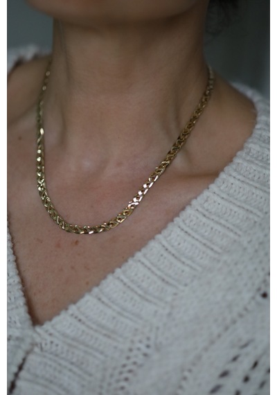 14 Ayar Altın Çapraz Gurmet Zincir Kolye Kly17355 Sarı Altın