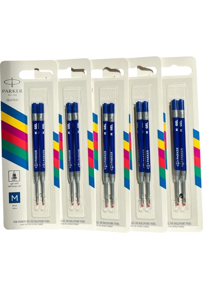 Parker Jel Kalem Refill Plastik Gövde 2'li Blister 12 Adet M Uç Mavi